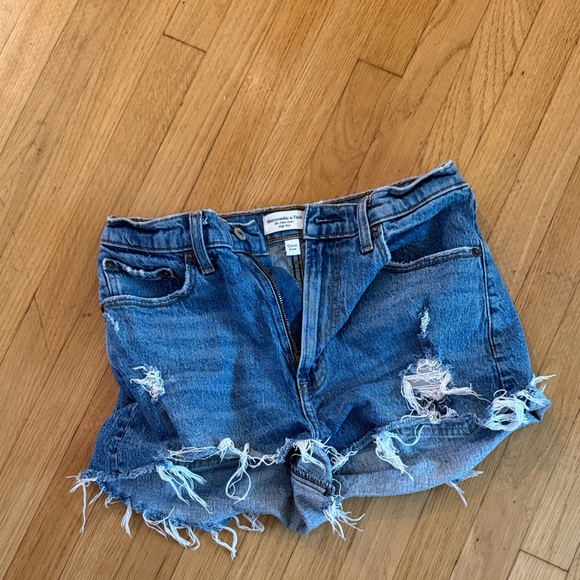Abercrombie & Fitch Pants - Abercrombie & Fitch Ripped Blue Jean Shorts